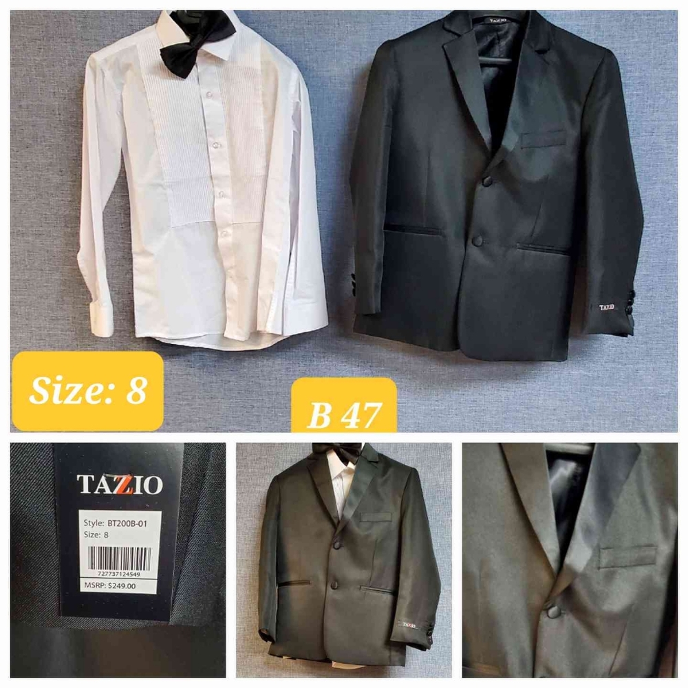3 Piece Boys Suit | Brand:  Tazio | Color:  -Black | RRR Apparel